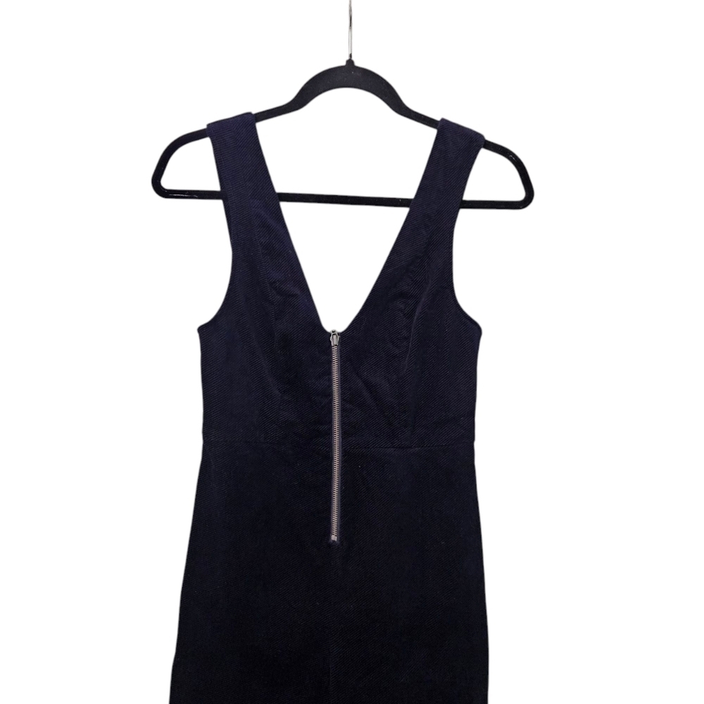 BDG Urban Outfitters April Corduroy Zip-Front Jumpsuit Black Cropped size Small - Picture 5 of 11